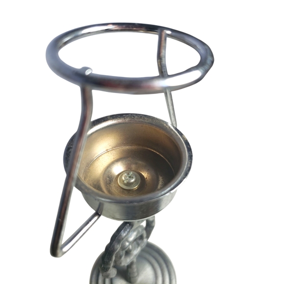 Tealight Candlestick Holder with Frosted Glass Shade - Spiral - Picture 5 of 8